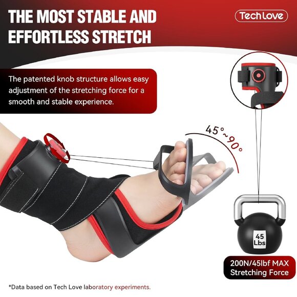 Tech Love Plantar Fasciitis Night Splint - Patented Plantar Fasciitis Brace, - Picture 3 of 5